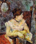 Paul Gauguin Madame Mette Gauguin in Evening Dress Spain oil painting artist